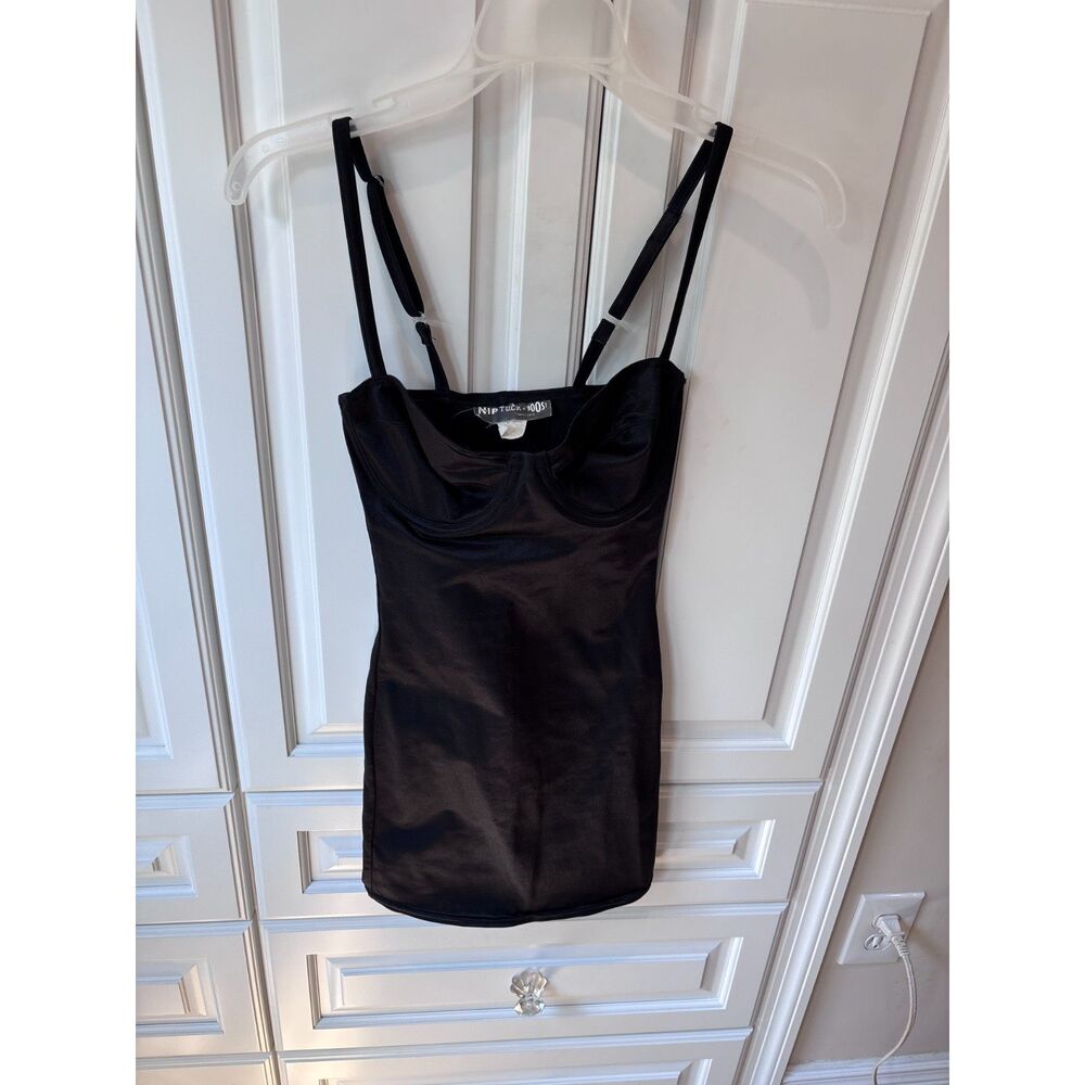 Nancy Ganz Nip Tuck &‎ Boost Black Shapewear Slip Dress Cami Size S Body Shaper